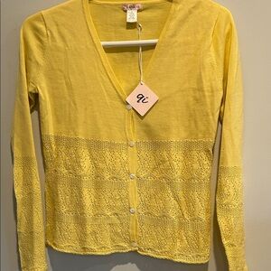 Qi Sunny Yellow Knit Cardigan